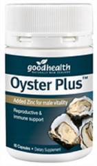Good Health Oyster Plus Capsules 60 - oyster supplement capsules for reproductive and immune support.