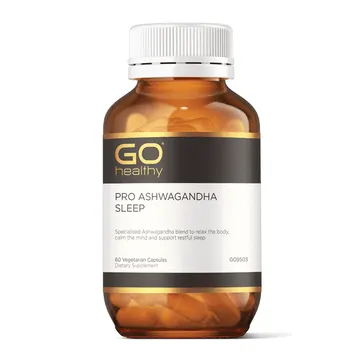 GO Healthy Pro Ashwagandha Stress 60 Vege Capsules Categories: Go Healthy,issues,Mood,Stress & Sleep,Supplements NZ