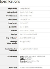Pride Go Go® LX with CTS Suspension Mobility Scooter 300 lbs. weight capacity,Auto-connecting front-to-rear cable,Bright pathway light,Comfortable Trac Suspension,CTS (Comfort-Trac Suspension),CTS Suspension,Dual 12-amp-hour batteries,Easy maneuverability