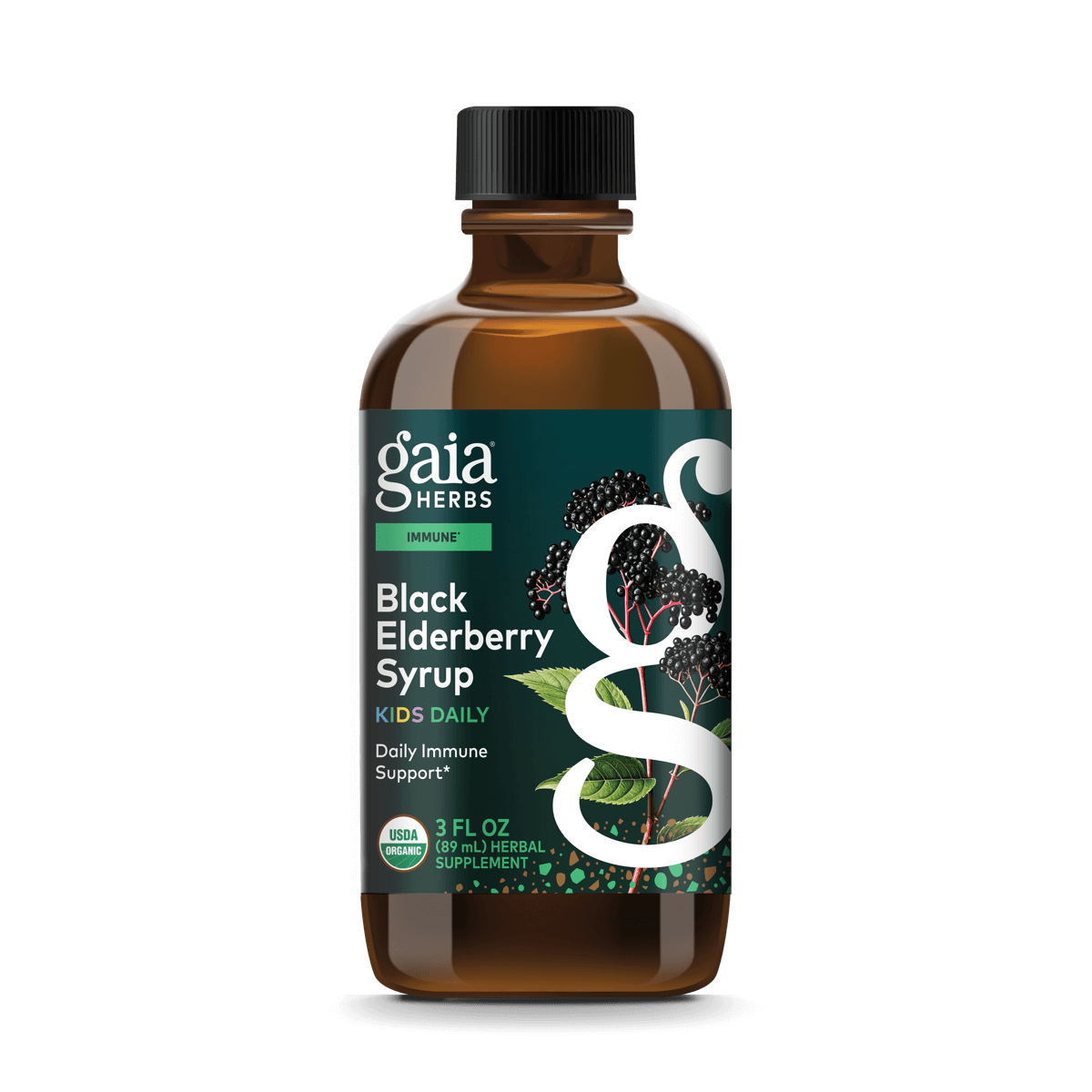 GaiaKids Black Elderberry Syrup Kids Strength 89ml
