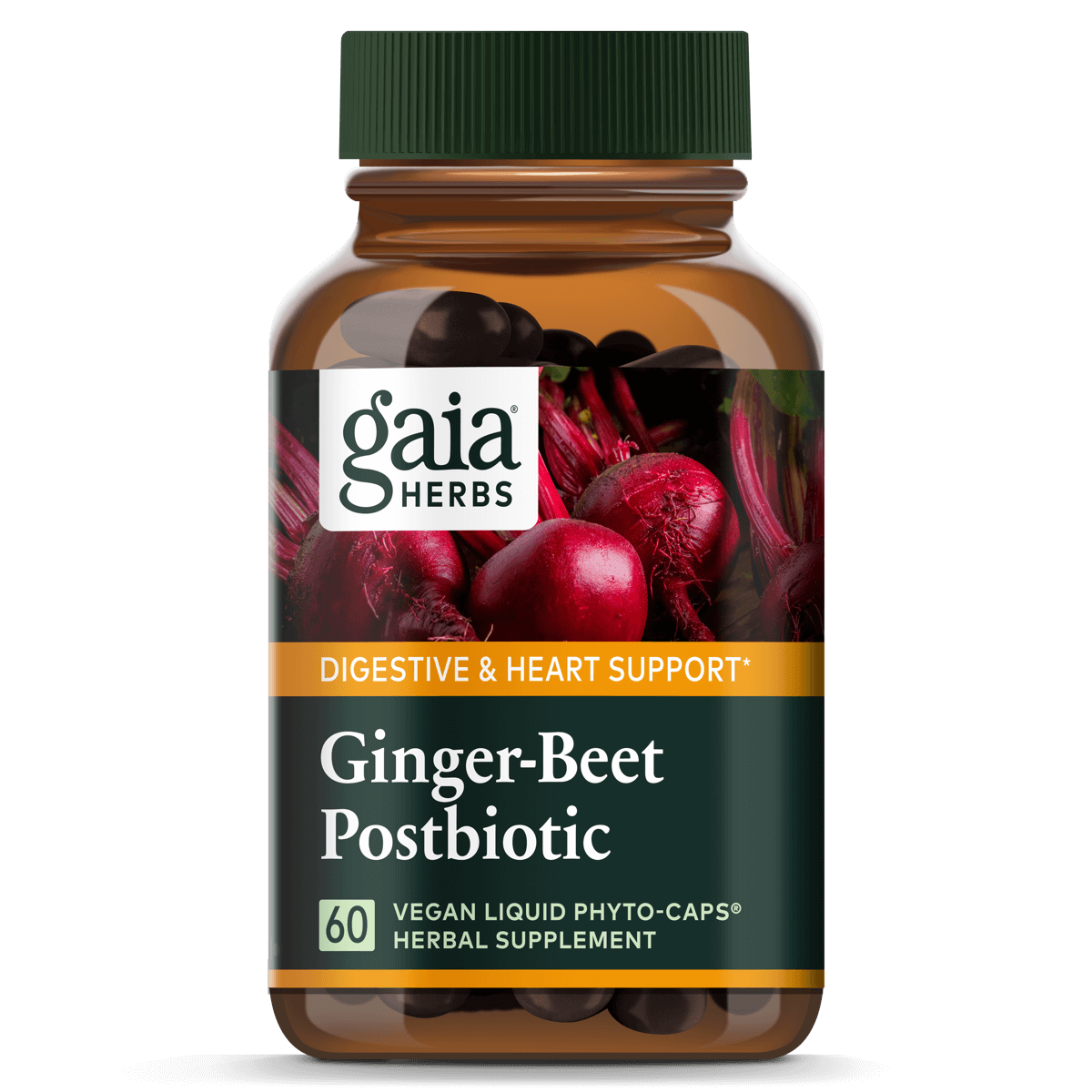Gaia Herbs Ginger-Beet Postbiotic 60 Veggie Caps
