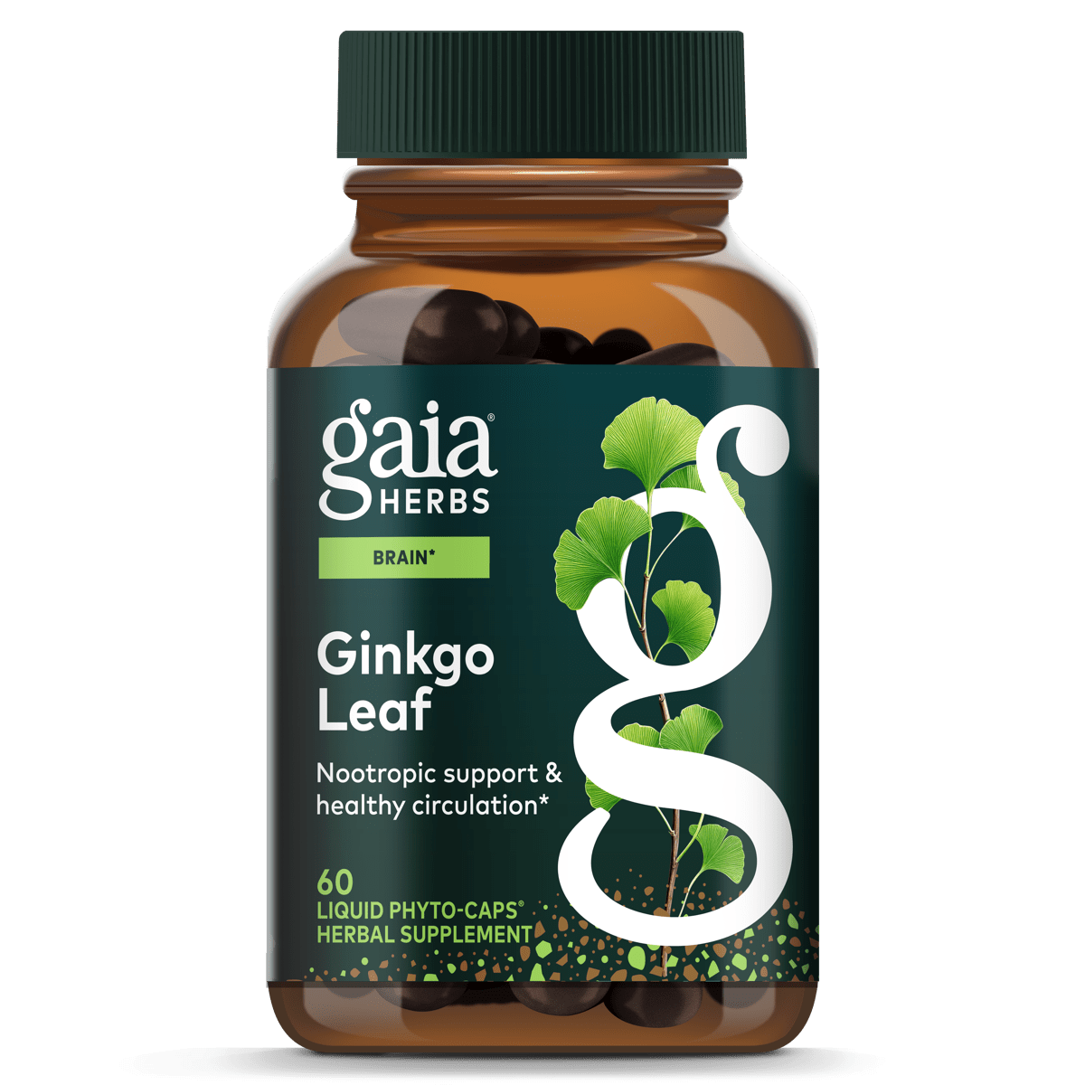 Gaia Herbs Ginkgo Leaf 60 Capsules