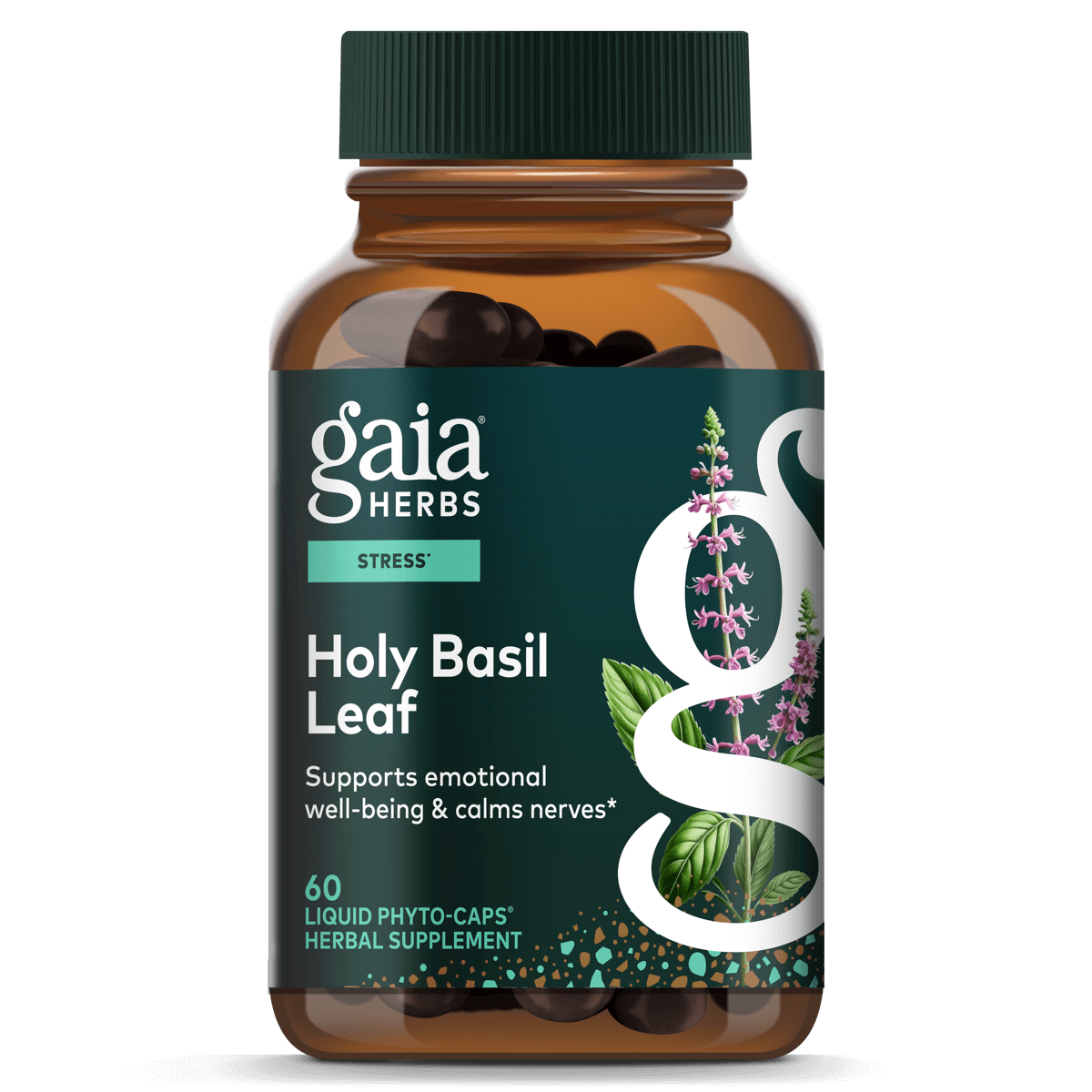 Gaia Herbs Holy Basil Leaf 60 Capsules