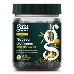 Gaia Herbs Nausea Gummies 60 Gummies | Nausea & Motion Sickness Relief