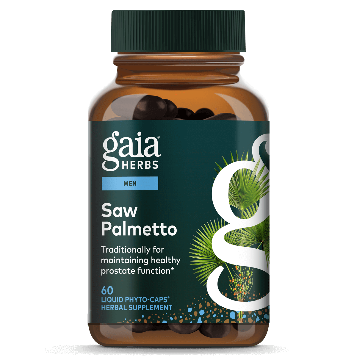Gaia Herbs Saw Palmetto 60 Veggie Caps