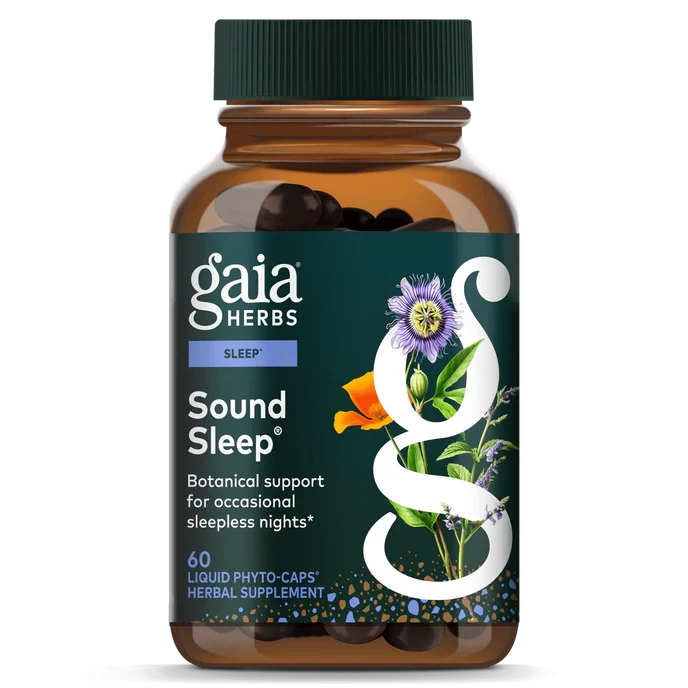Gaia Herbs Sound Sleep 60 Veggie Caps | Deep Relaxation & Sleep Support