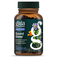Gaia Herbs Sound Sleep 60 Veggie Caps | Deep Relaxation & Sleep Support
