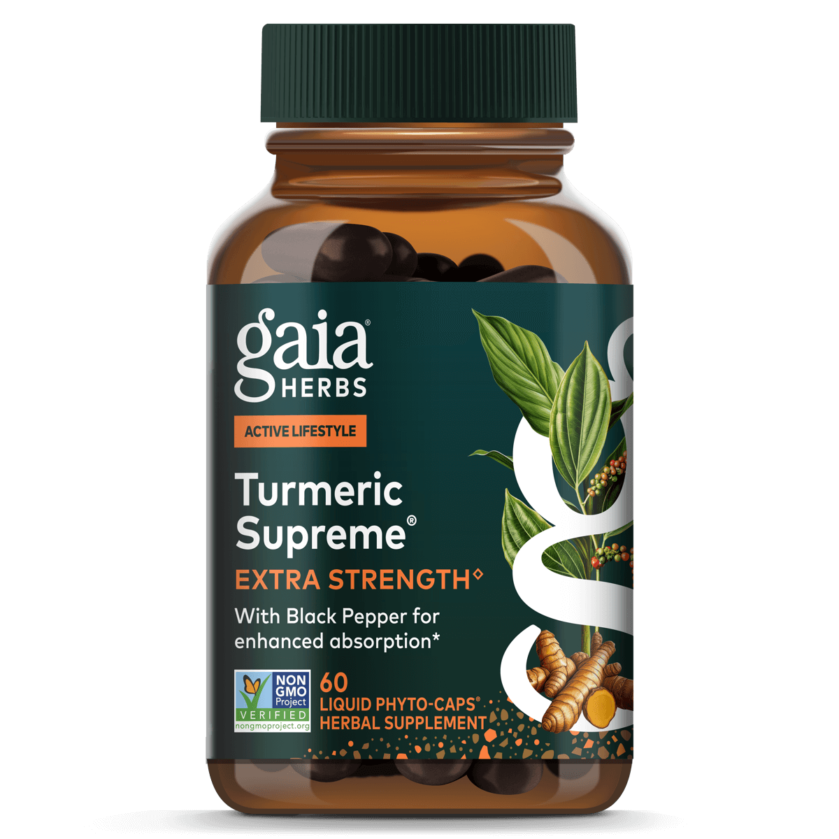 Gaia Herbs Turmeric Supreme Extra Strength 60 Veggie Caps