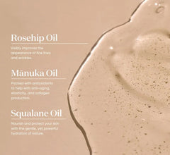 Manuka Rx Gentle Oil Cleanser 120ml effectively cleansing,Gentle Oil Cleanser,issues,rejuvenating rosehip oil,Remove impurities,remove makeup,restorative mānuka oil