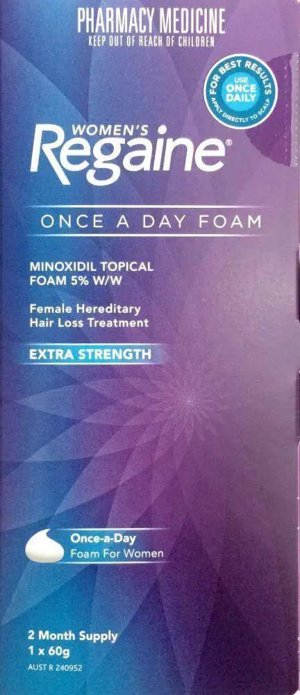 Regaine women minoxidil 5% extra strength 2 months supply foam for female hair loss treatment