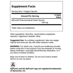 Swanson – Glycine – Ajipure® 500mg 60VC amino acid,Calming,cartilage,central nervous system,Contains AjiPure,form collagen,google,Helps repair and protect joints,high concentrations in the skin,issues,nerve impulses,nervous,nervous exhaustion,nervous head
