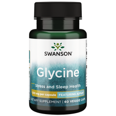 Swanson – Glycine – Ajipure® 500mg 60VC amino acid,Calming,cartilage,central nervous system,Contains AjiPure,form collagen,google,Helps repair and protect joints,high concentrations in the skin,issues,nerve impulses,nervous,nervous exhaustion,nervous head