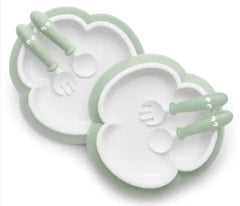 Baby Bjorn Baby Plate, Spoon and Fork, 2 sets Baby Plate,issues,Spoon and Fork