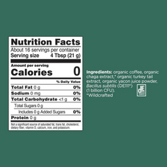 Four Sigmatic Gut Health Ground Coffee supplement facts
