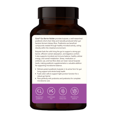Gutsi Gut Barrier Builder side view — lipid-protected colon-targeted butyrate capsules