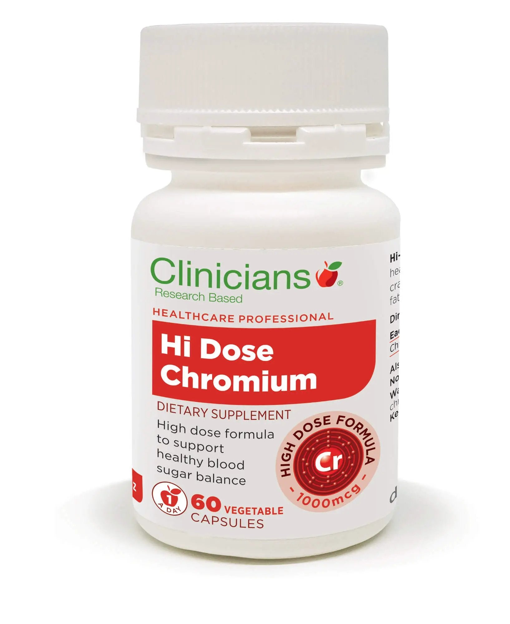 Clinicians Hi Dose Chromium Capsules 60 for Enhanced Metabolism Support chromium,clinicians,clinicians hi dose chromium,high dose chromium,optimized