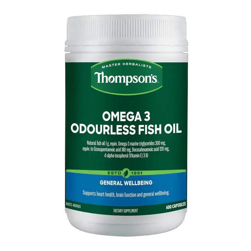 Thompson's Omega-3 Odourless Fish Oil 400 Capsules cheaper than bargain chemist,cheaper than chemist warehouse,cheaper than pharmacy direct,covid,Immunofort,issues,Milk Thistle 42000mg,new,organic zinc,thompsns organic zinc,thompsons,zinc
