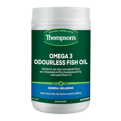 Thompson's Omega-3 Odourless Fish Oil 400 Capsules cheaper than bargain chemist,cheaper than chemist warehouse,cheaper than pharmacy direct,covid,Immunofort,issues,Milk Thistle 42000mg,new,organic zinc,thompsns organic zinc,thompsons,zinc