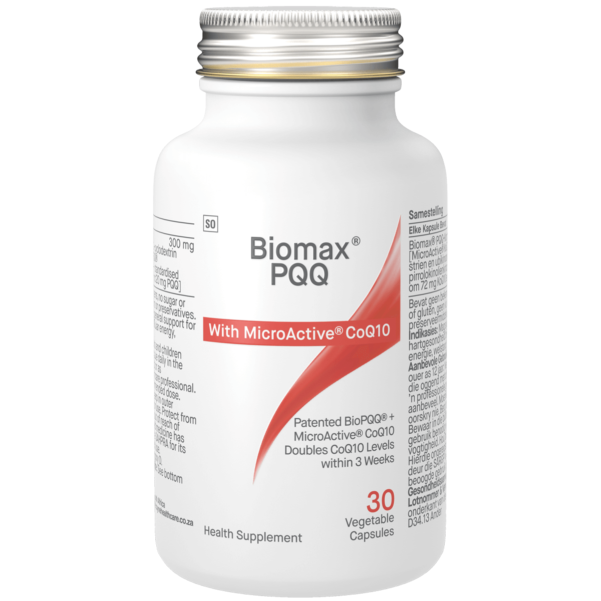 Biomax PQQ with CoQ10 Complex 300mg 30VC Biomax PQQ with CoQ10 Complex,Clinical dose of 20mg of BioPQQ,Clinically proven,cognitive health combination,double CoQ10 levels,google,issues,patented BioPQQ,powerful antioxidants,support cardiovascular a,Supports