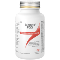 Biomax PQQ with CoQ10 Complex 300mg 30VC Biomax PQQ with CoQ10 Complex,Clinical dose of 20mg of BioPQQ,Clinically proven,cognitive health combination,double CoQ10 levels,google,issues,patented BioPQQ,powerful antioxidants,support cardiovascular a,Supports