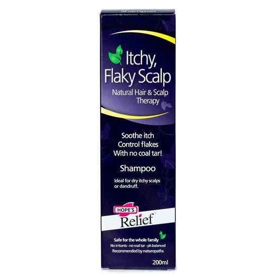 Hopes Relief Scalp Care Shampoo for itchy scalps 200ml, natural therapy for soothing itch and controlling flakes.