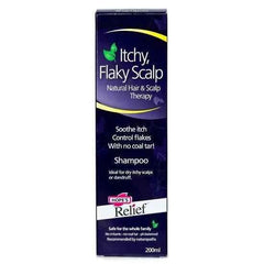 Hopes Relief Scalp Care Shampoo for itchy scalps 200ml, natural therapy for soothing itch and controlling flakes.