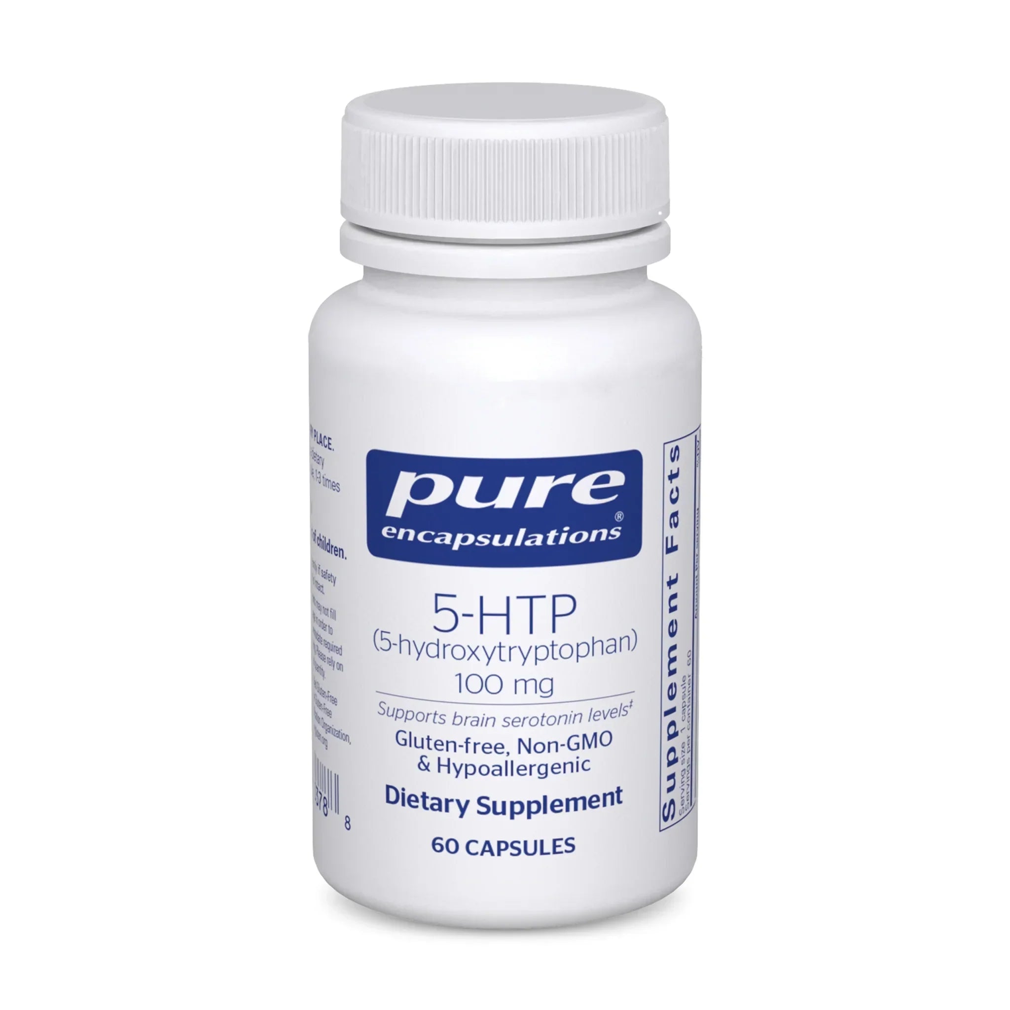 Pure Encapsulation 5 HTP 100 mg 60 Caps 5htp,enhanced serotonin levels,healthy appetite,healthy eating behavior,healthy sleep,issues,mood,mood care,Supports emotional well-being