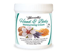 Henrietta Hand And Body Cream Moisturising Hydration With NZ Honey And Almond Oils 500g