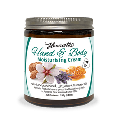 Henrietta Hand And Body Cream Moisturising Hydration With NZ Honey And Almond Oils 500g