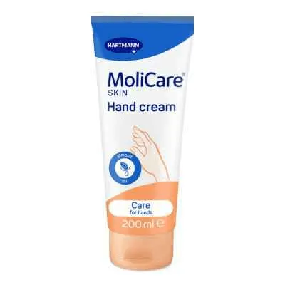 MoliCare Skin Hand Cream 200mls Acid mantle,almond oil,chapped hands,Convenient use,Creatine,Dermatologically tested,Detergent-free,Gentle cleansing,issues,Mild formula,MoliCare Skin Hand Cream 200mls,Natural ingredients,No water required,nourishing panth