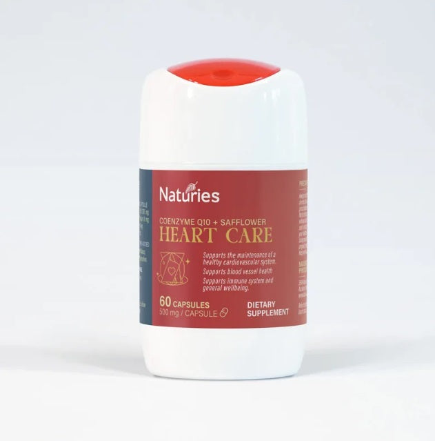 Naturies Heart Care healthy cardiovascular system,heart care,issues,Supports blood vessel health,Supports immune system and general wellbeing