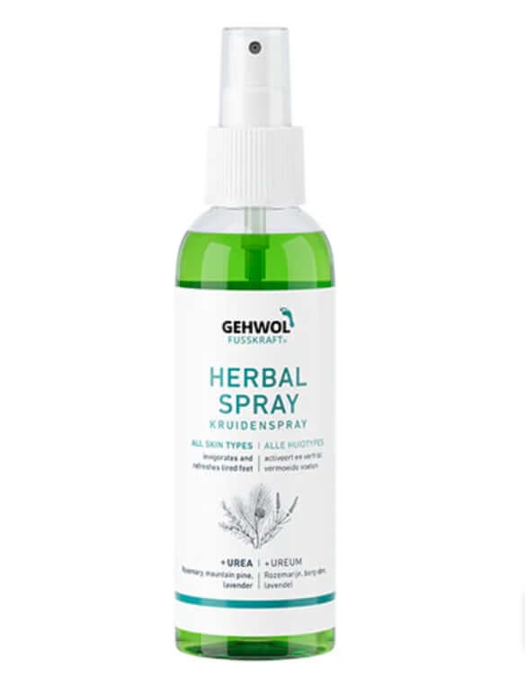 Gehwol Fusskraft Herbal Spray 150ml atheletes foot,Athlete Foot,athletes foot,ball of foot cushions,Bisabolol soothes the skin,Farmers Foot Powder,Foot,foot balm,foot care,Foot Cream,foot odour spray,foot powder,footwear,Fusskraft Herbal Spray,GEHWOL Foot