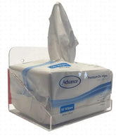 Advance® Dry Wipes Holder acrylic material,dispense,double sided tape,easy way,hygienic storage,issues,Premium Dry Wipes,screws for easy mounting.,store