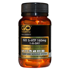 Go Healthy 5-HTP Capsules 160mg - 1-A-Day Supplement 5-HTP Capsules,Go Healthy Supplements,improvements,Mood Support,Natural Stress Relief
