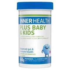 Inner Health Plus Baby & Kids 60g Powder Bowel & Digestive,Categories: Baby's Health,Daily Wellness & Immunity,Inner Health,issues,Kids Immunity & Digestion,Probiotics,Supplements NZ
