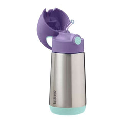 B.BOX Insulated Drink Bottle 350 Lilac Pop Drink Bottle,Insulated Drink Bottle,Insulating double wall stainless stee,Silicone straw top bottle,water bottle
