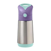 B.BOX Insulated Drink Bottle 350 Lilac Pop Drink Bottle,Insulated Drink Bottle,Insulating double wall stainless stee,Silicone straw top bottle,water bottle