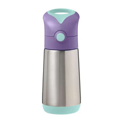 B.BOX Insulated Drink Bottle 350 Lilac Pop Drink Bottle,Insulated Drink Bottle,Insulating double wall stainless stee,Silicone straw top bottle,water bottle