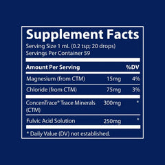 Trace Ionic Fulvic Acid Supports Nutrient Absorption And Cellular Function Liquid Mineral Supplement (59ml)