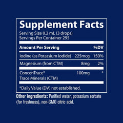 Trace|Ionic Iodine|59ml|Liquid Mineral Supplement|Supports Thyroid