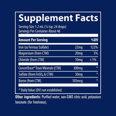 Trace Ionic Iron Supports Red Blood Cell Formation And Oxygen Transport Liquid Mineral Supplement 56ml