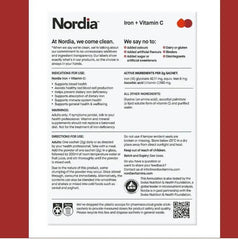 Nordia Iron + Vitamin C Skin & Immune Support Supplement 14 Sachets