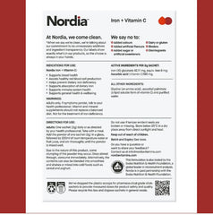 Nordia Iron + Vitamin C Skin & Immune Support Supplement 14 Sachets