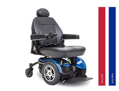 Pride Jazzy® Elite HD Power Chair Colour-through shroud,depth-adjustable,Electric Wheel Chair,Elite HD Power Chair,HD Power Chair,Intuitive controller is easy to operate,issues,jazzy-blue,jazzy-red,Jazzy® Elite HD Power Chair,lightweight travel Electric W