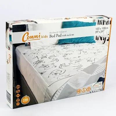 Conni Kids Bed Pad With Tuck In 1mx1m bed pad,bedwetting holds,Holds Fluids,issues,Kids Bed Pad,Kids Standard Bed Pad