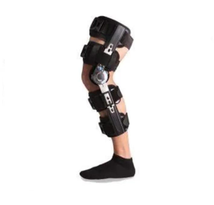 Post Op Knee Brace Universal - Adjustable 19-26in Telescoping Struts, 0-90 Degrees Flexion Locks, Supports Recovery