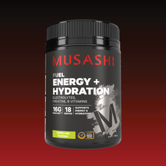 Musashi Energy + Hydration Lemon Lime 450g – Energy & Hydration Drink Powder