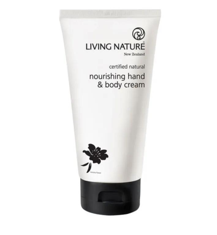 Living Nature Nourishing Hand and Body Deeply Hydrates and Softens Cream 150ml For All Skin Types