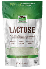 Now Lactose Powder 454g acidophilus,beneficial gut bacteria,carbohydrate,Extracted from whey,issues,lactose,sugar found in milk