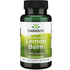 Swanson – Lemon Balm 60C aromatic herb,CALM BODY AND MIND RELAXATION,digestion,energized,enhance relaxation,healthy night’s sleep,healthy sleep,help you relax,herbal support,issues,Lemon Balm,mild stomach discomfort,MIND AND BODY RELAXATION,night’s sleep,